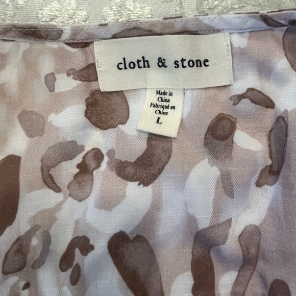 Cloth & Stone Anthropologie Sleeveless Blouse Abstract Print Size Large - Picture 4 of 8